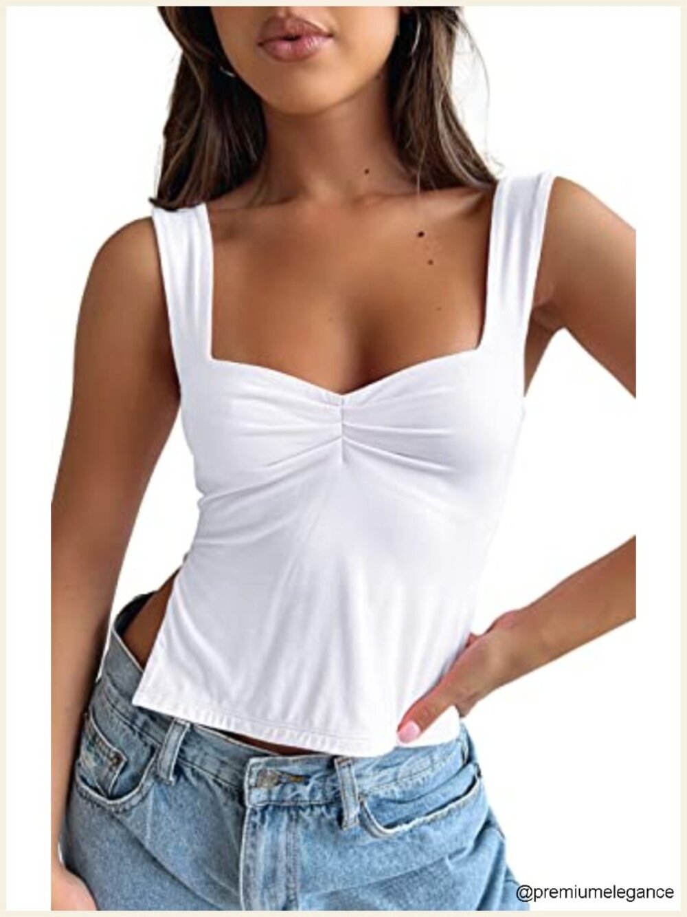 Sleeveless Backless Crop Tank Top Womens Sexy Y2K Pleated Sweetheart Neck